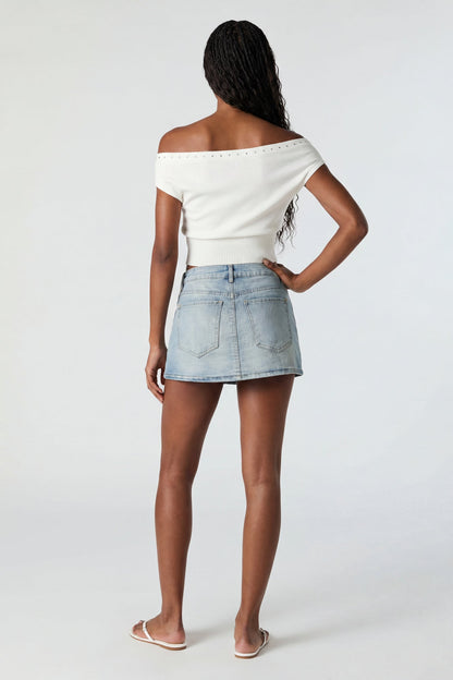 Denim Mini Skort