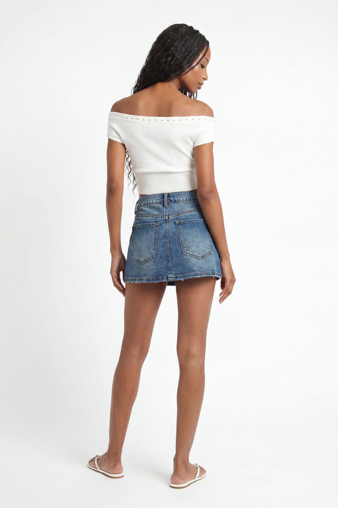 Denim Mini Skort