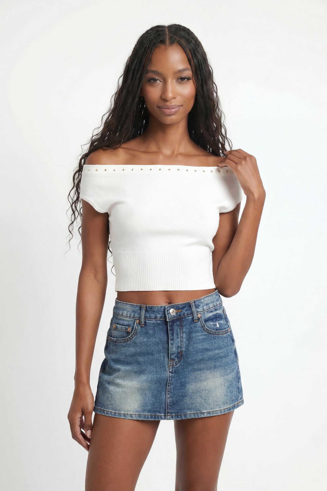 Denim Mini Skort