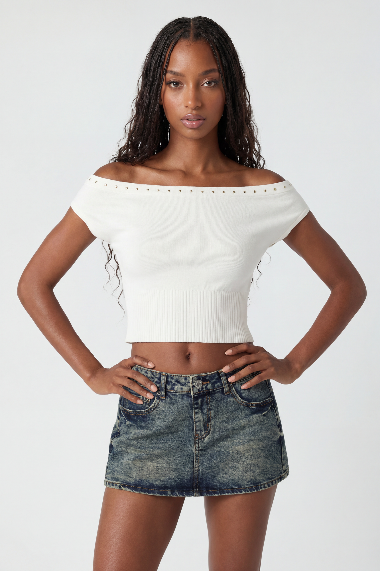 Denim Mini Skort