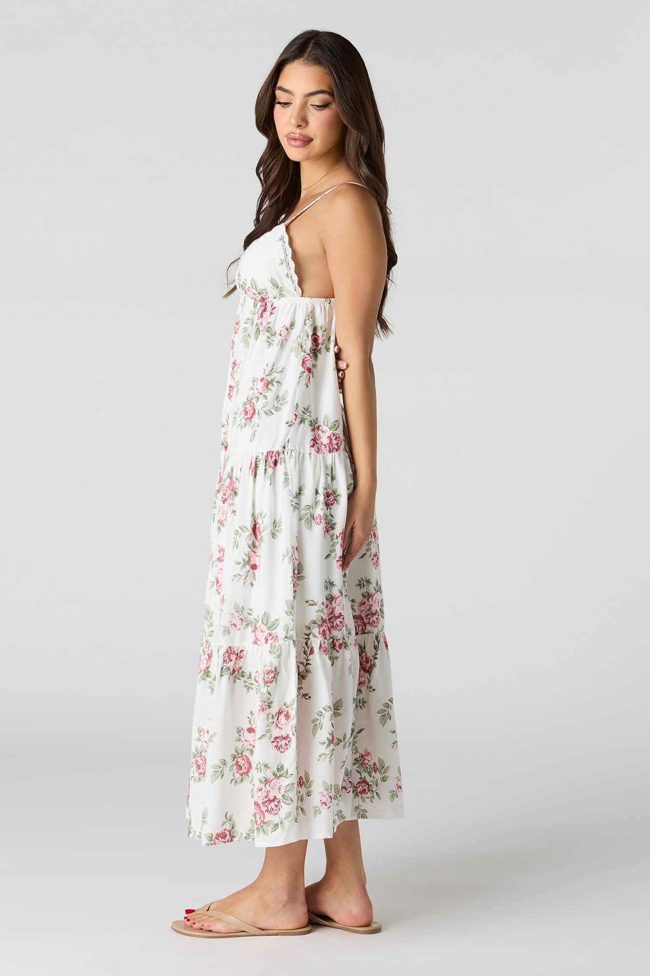 Floral Babydoll Maxi Dress