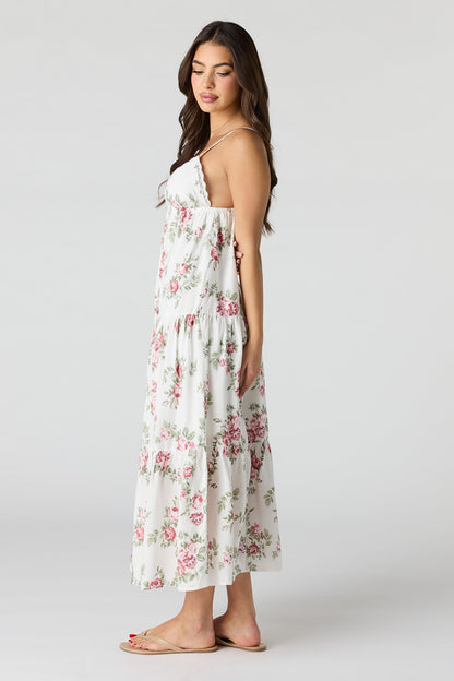 Floral Babydoll Maxi Dress