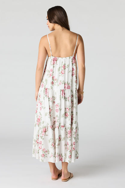Floral Babydoll Maxi Dress