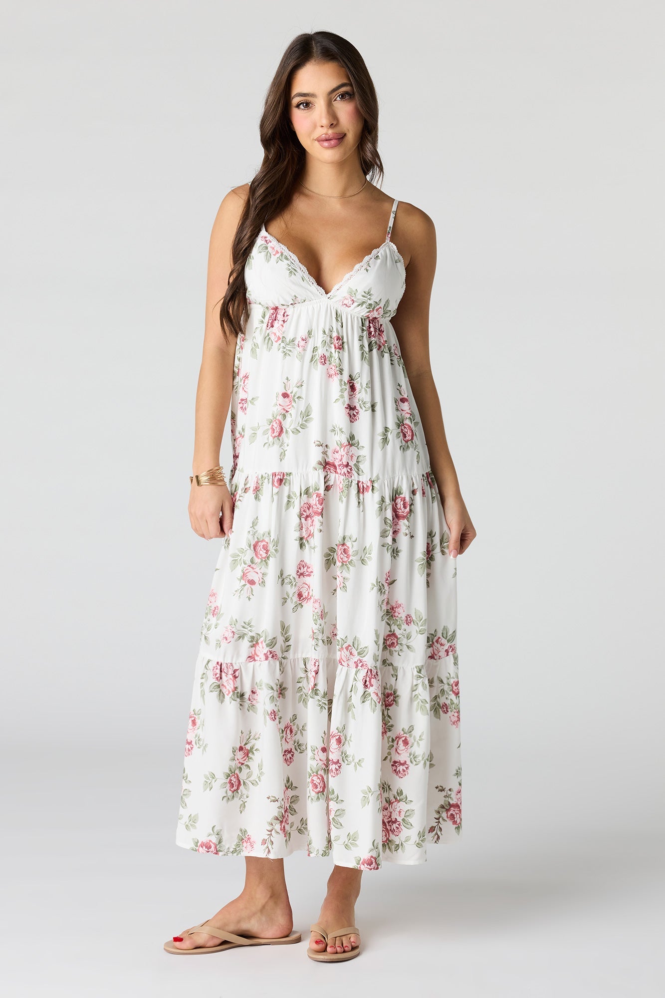 Floral Babydoll Maxi Dress