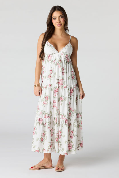 Floral Babydoll Maxi Dress