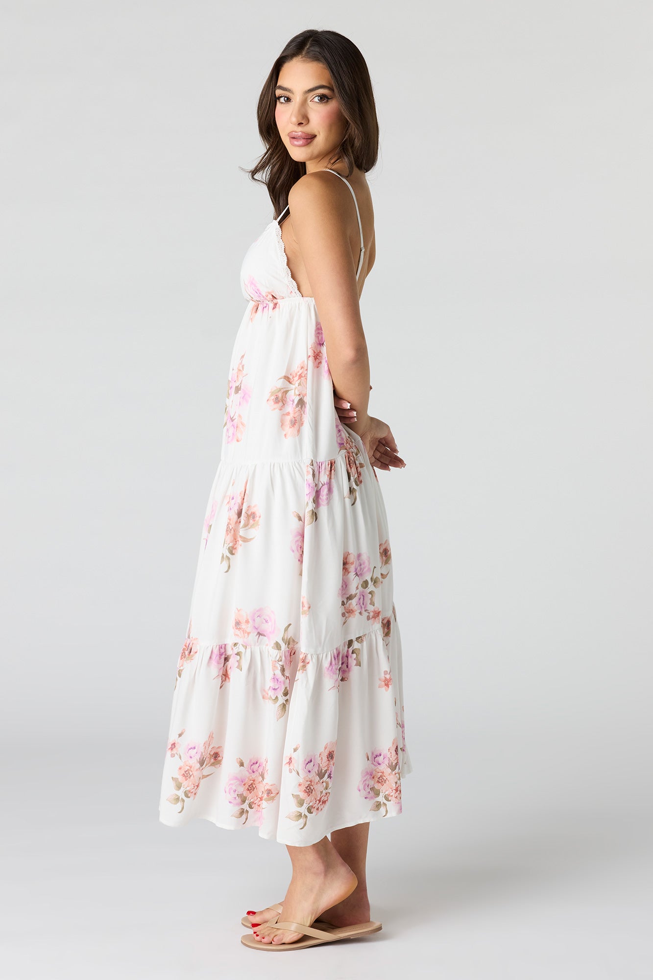 Floral Babydoll Maxi Dress