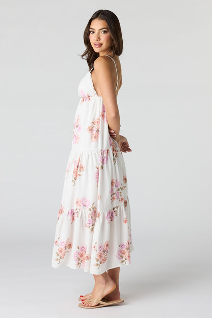 Floral Babydoll Maxi Dress
