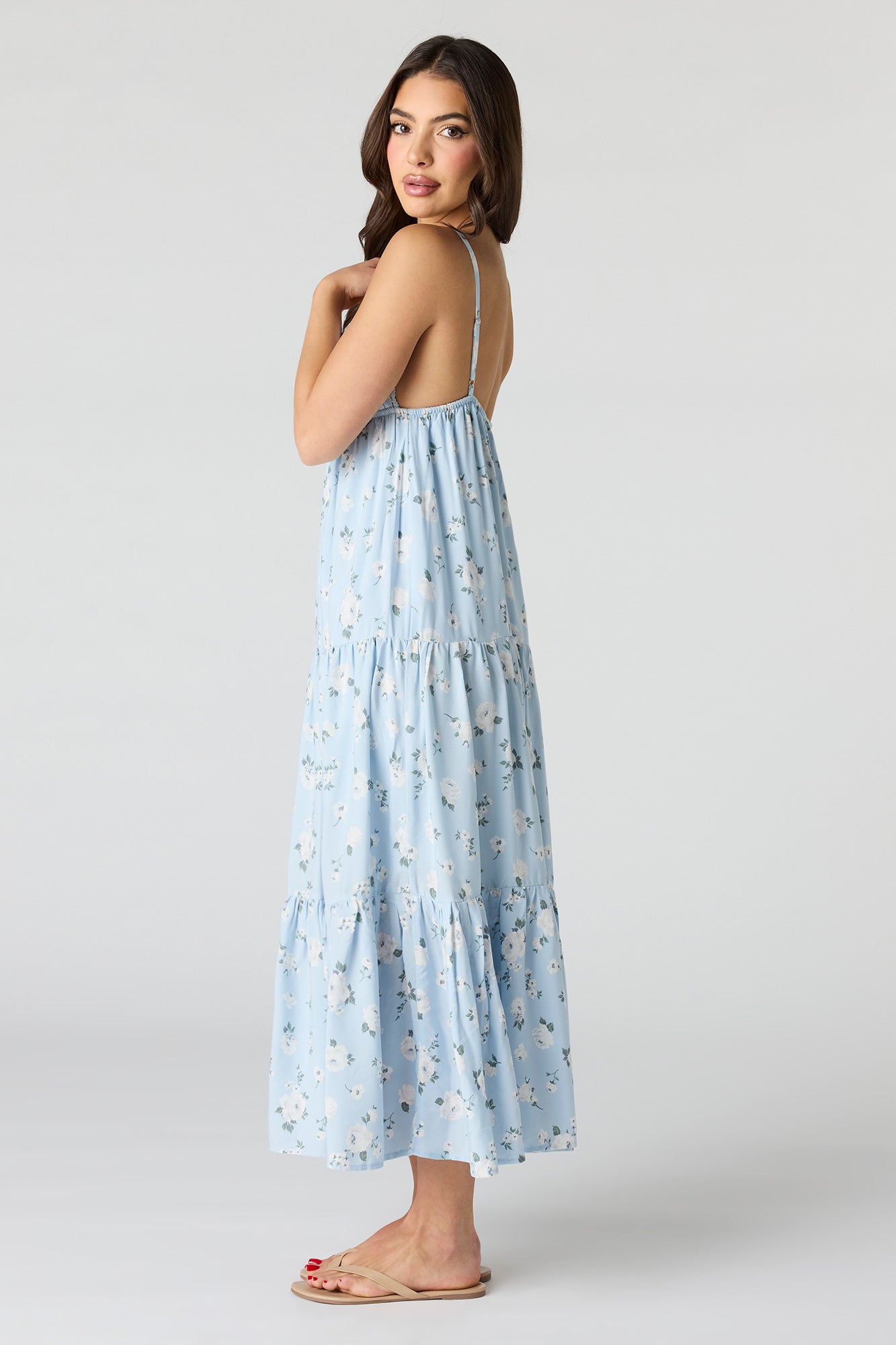 Floral Babydoll Maxi Dress