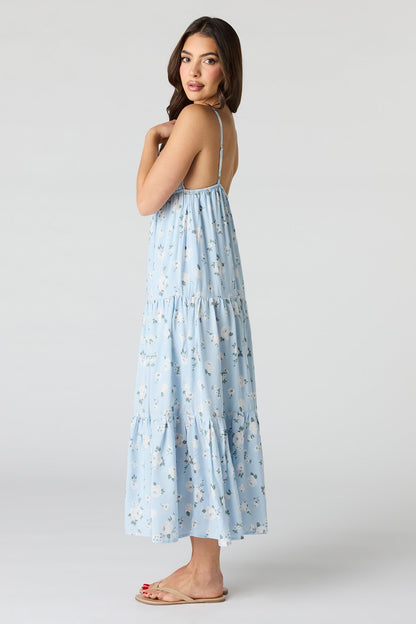 Floral Babydoll Maxi Dress