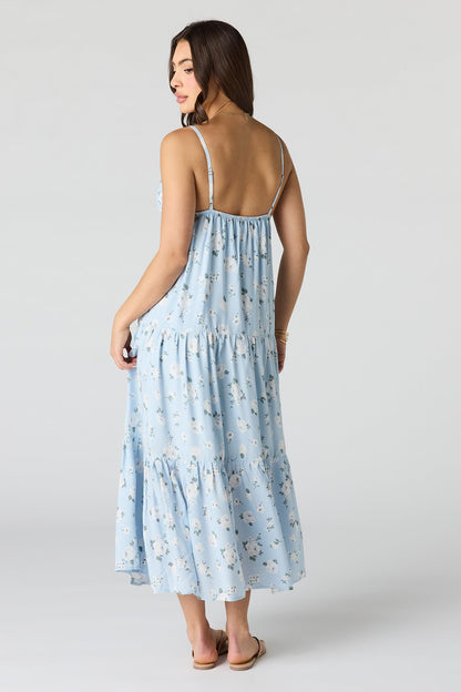 Floral Babydoll Maxi Dress