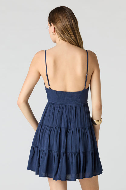 Babydoll Tiered Mini Dress