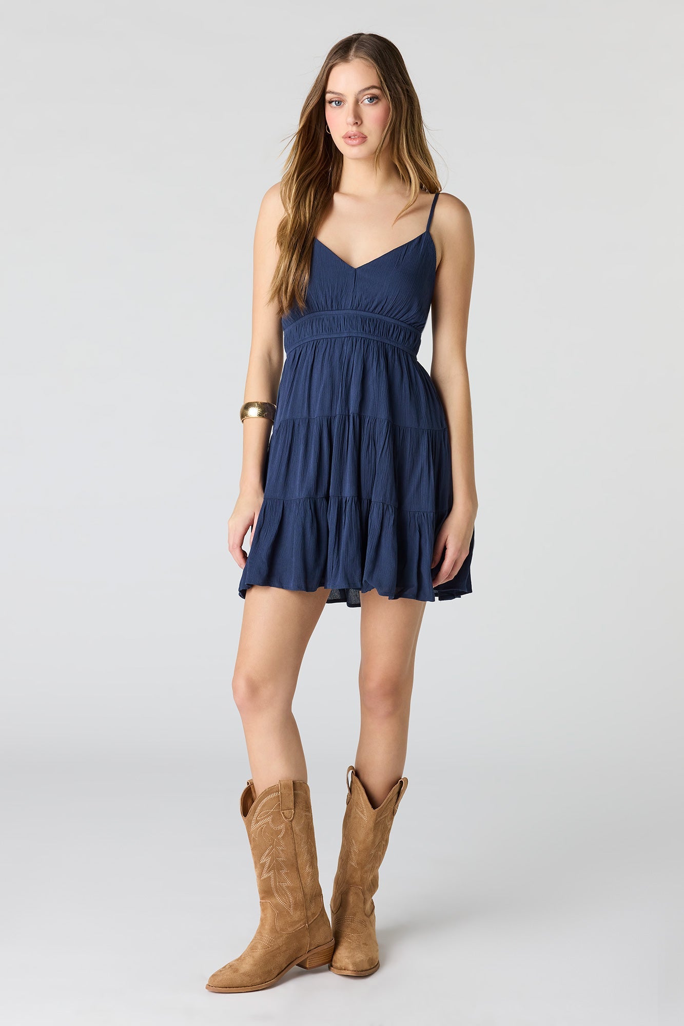 Babydoll Tiered Mini Dress