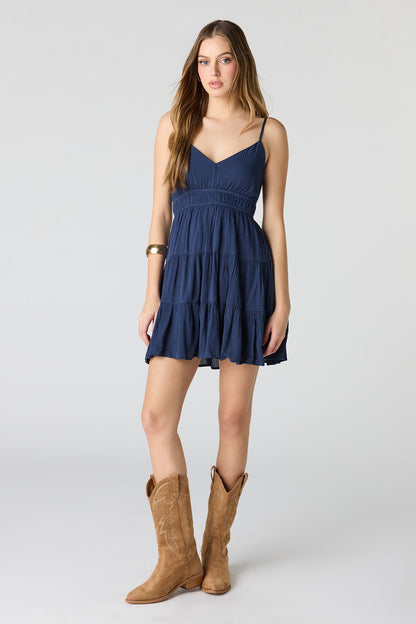 Babydoll Tiered Mini Dress