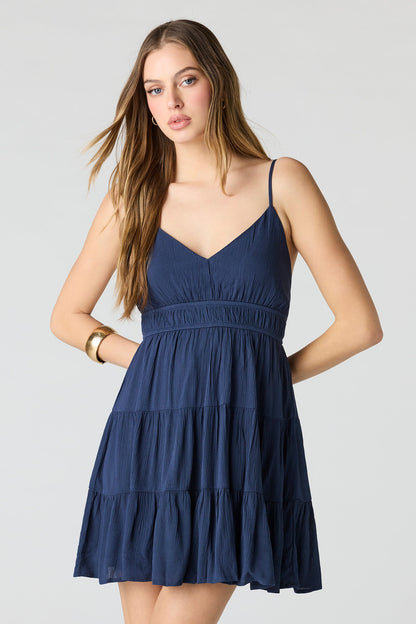 Babydoll Tiered Mini Dress