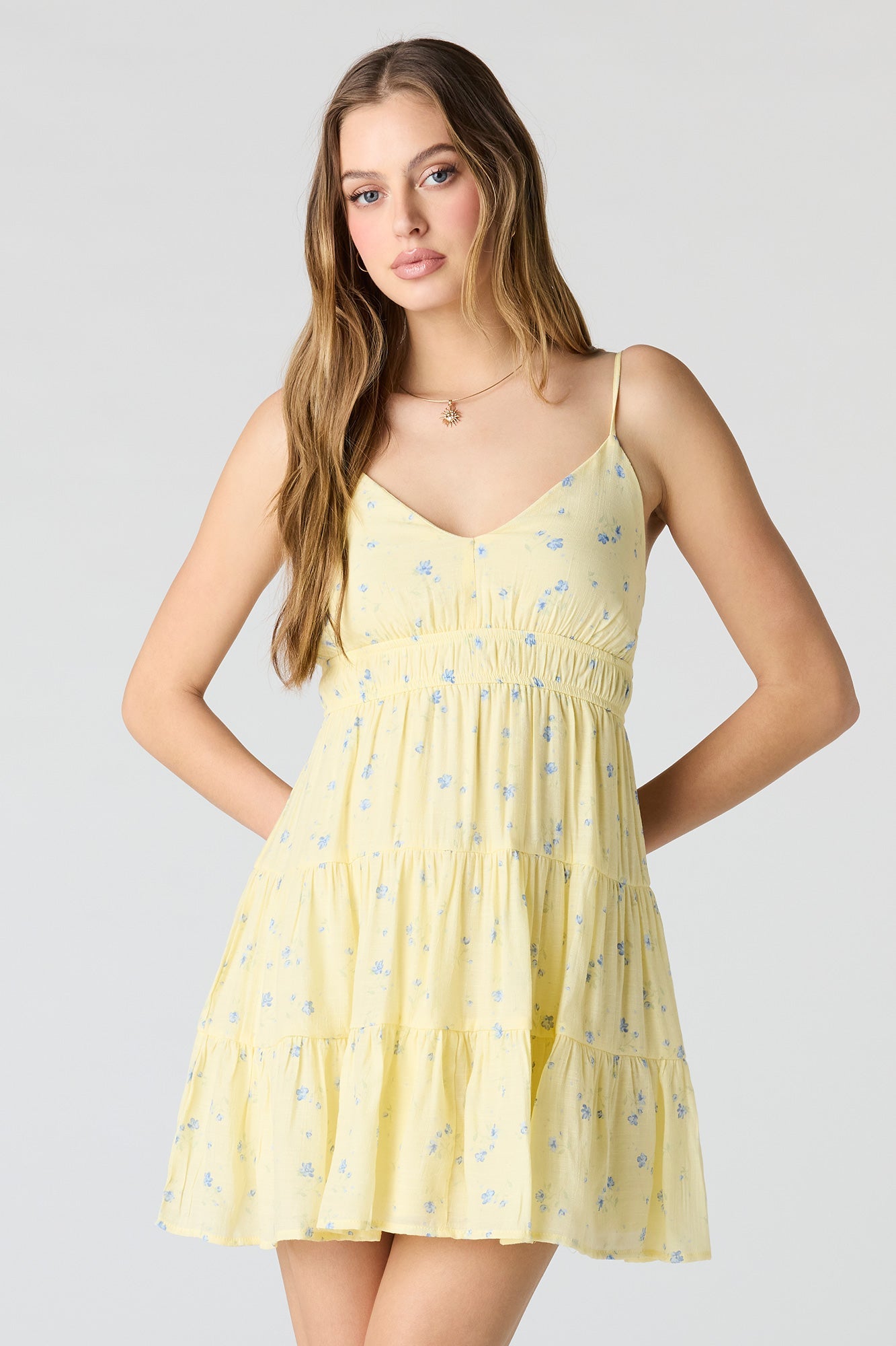Babydoll Tiered Mini Dress