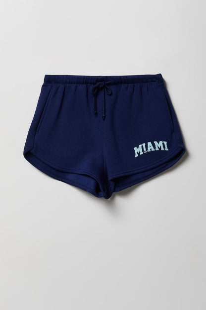 Graphic Fleece Dolphin Short
