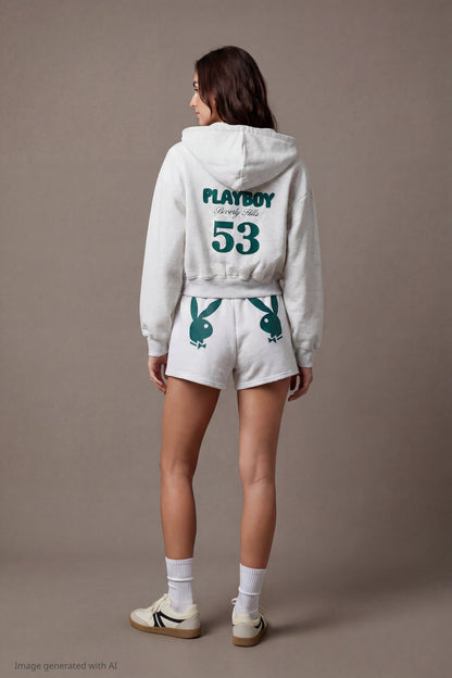 Playboy Graphic Fleece Short 2"