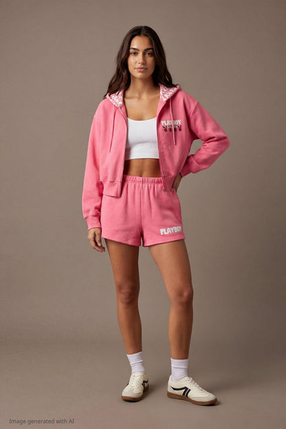 Playboy Graphic Fleece Short 2"