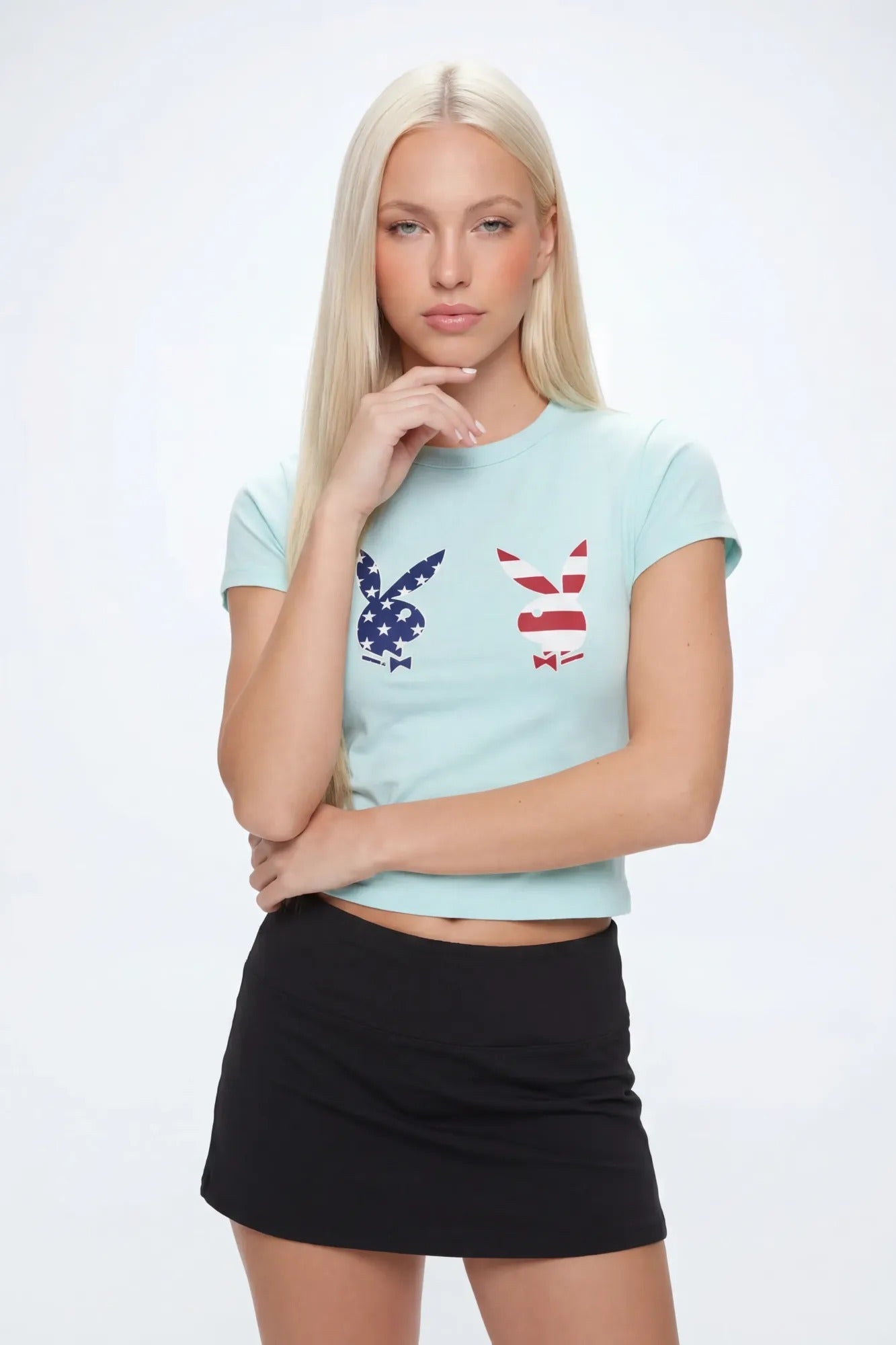 Playboy USA Graphic Fitted T-Shirt