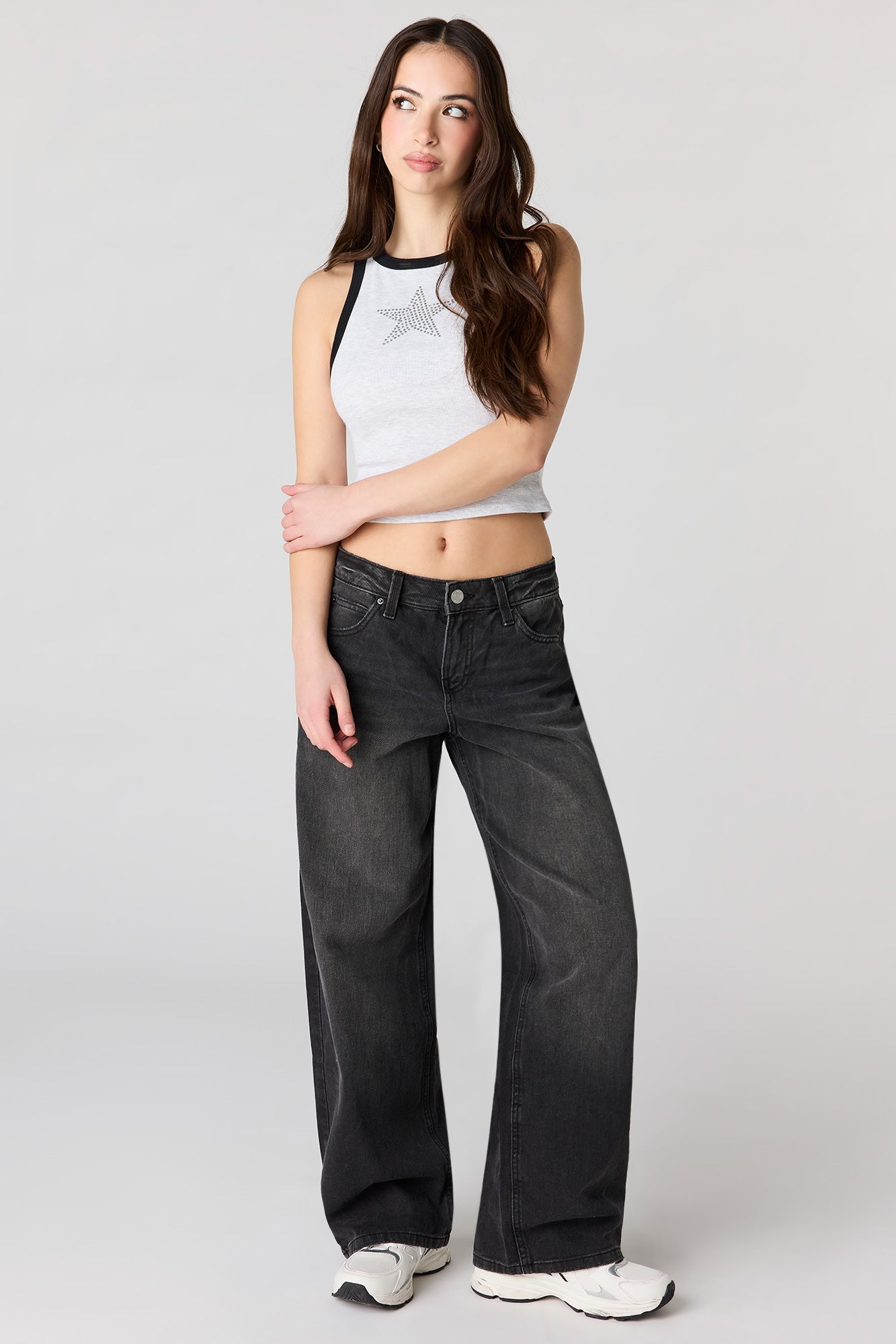 High Neck Graphic Tank