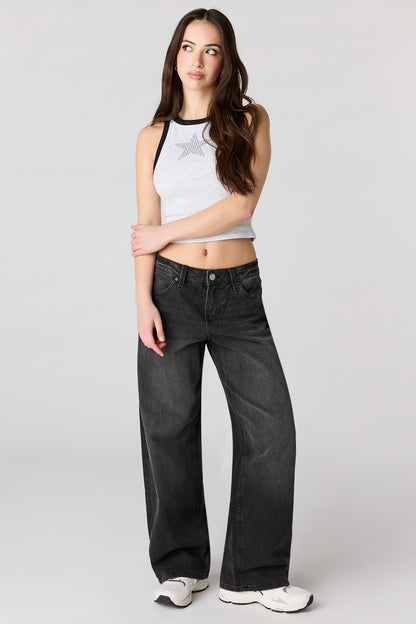High Neck Graphic Tank