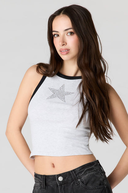 High Neck Graphic Tank