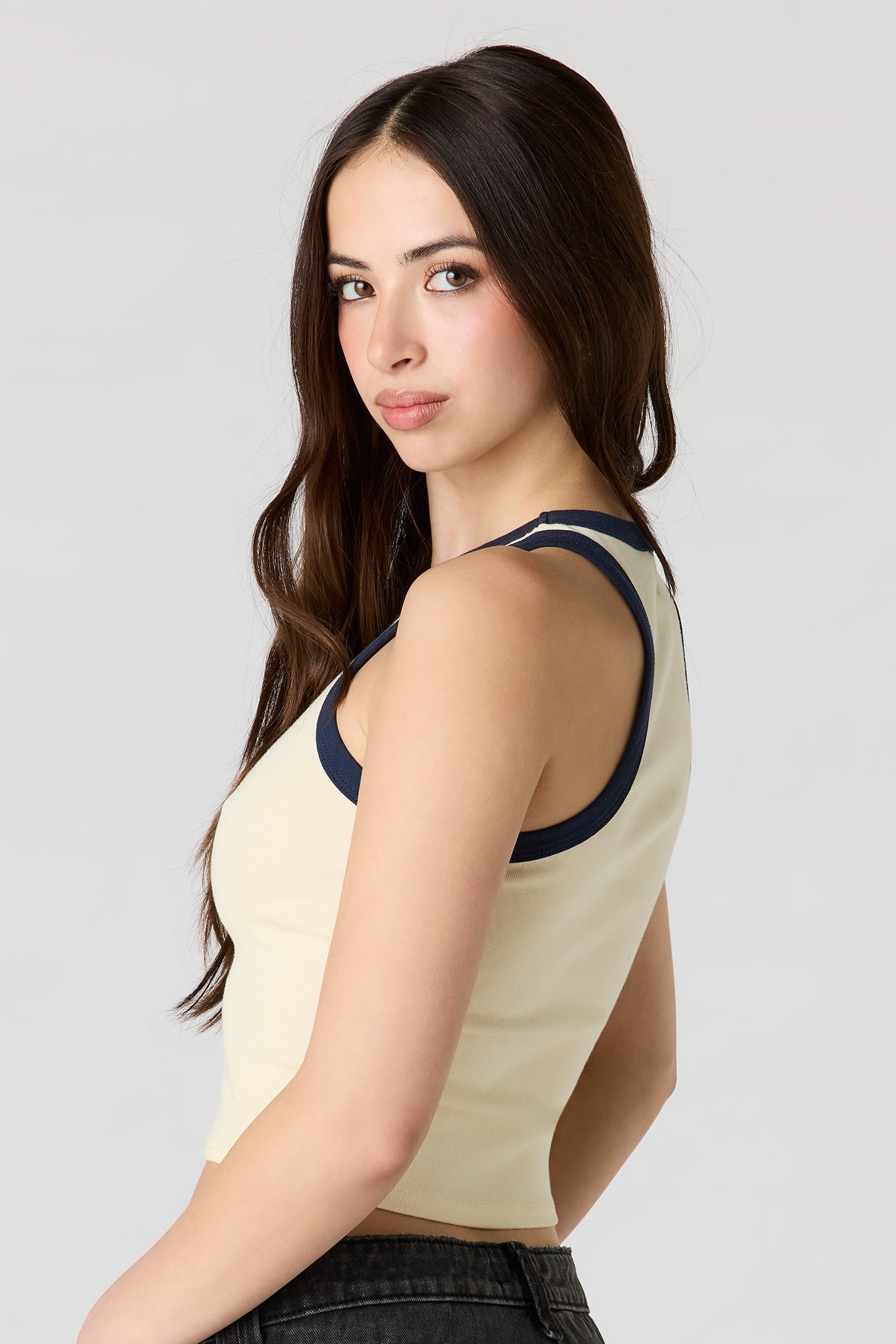 High Neck Graphic Tank