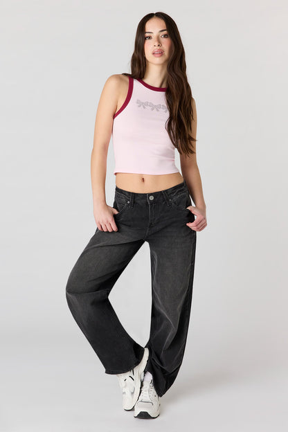 High Neck Graphic Tank