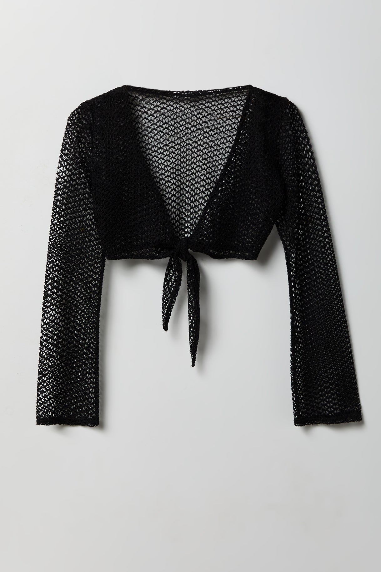 Crochet Tie Front Top Cover-Up