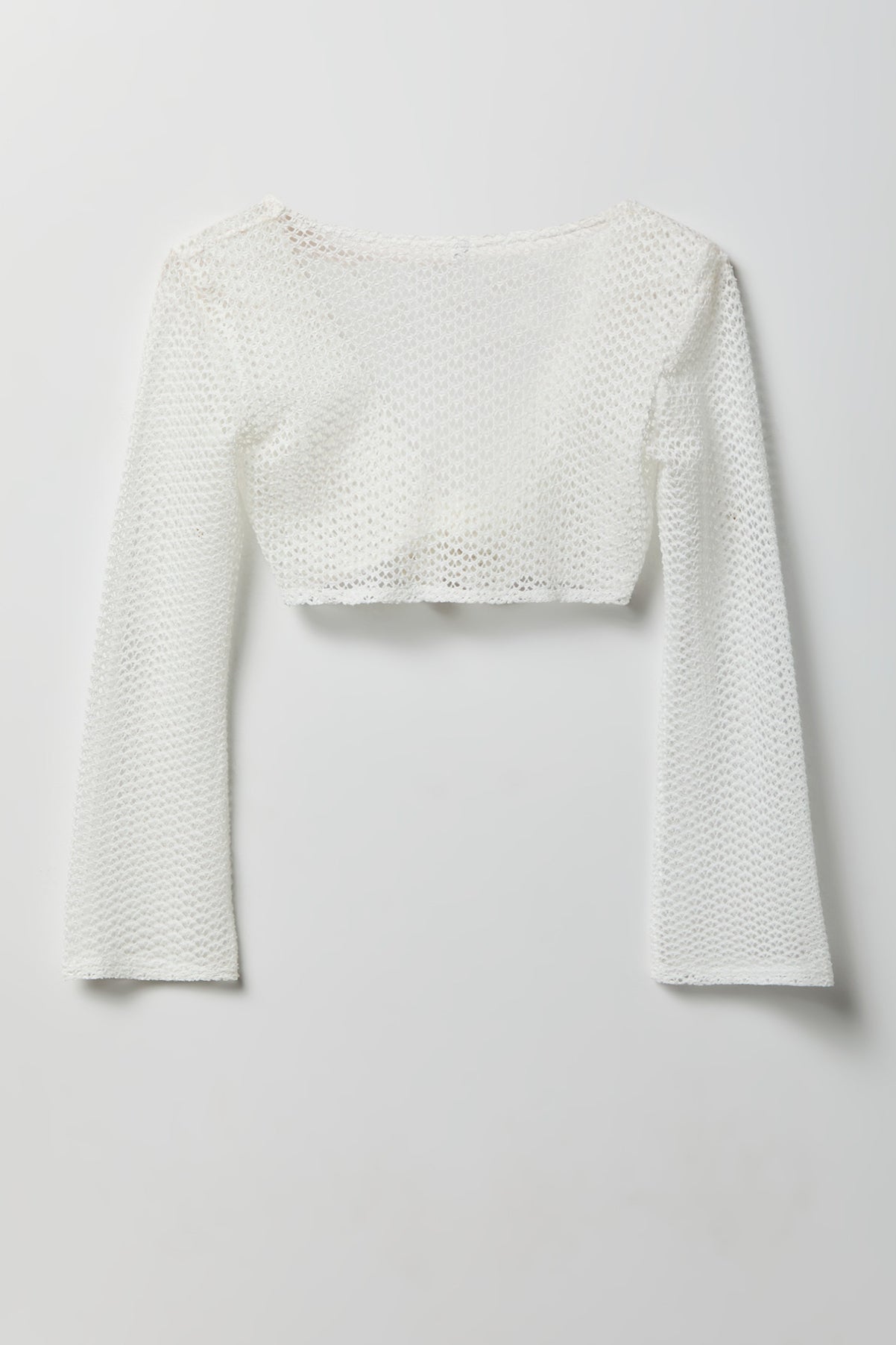 Crochet Tie Front Top Cover-Up