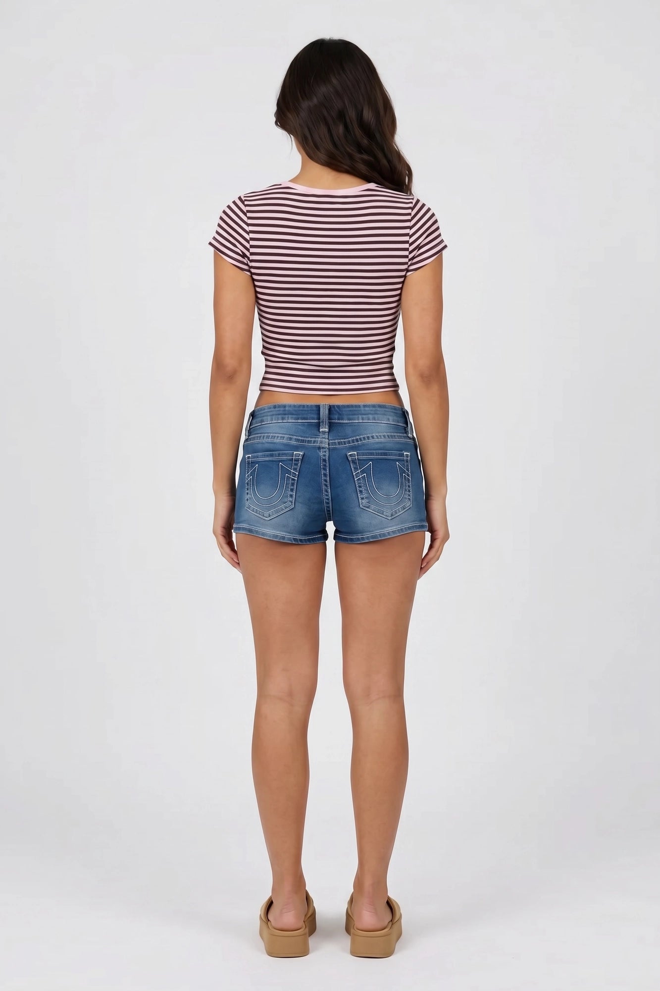 Ribbed Scoop Neck Button-Up Top