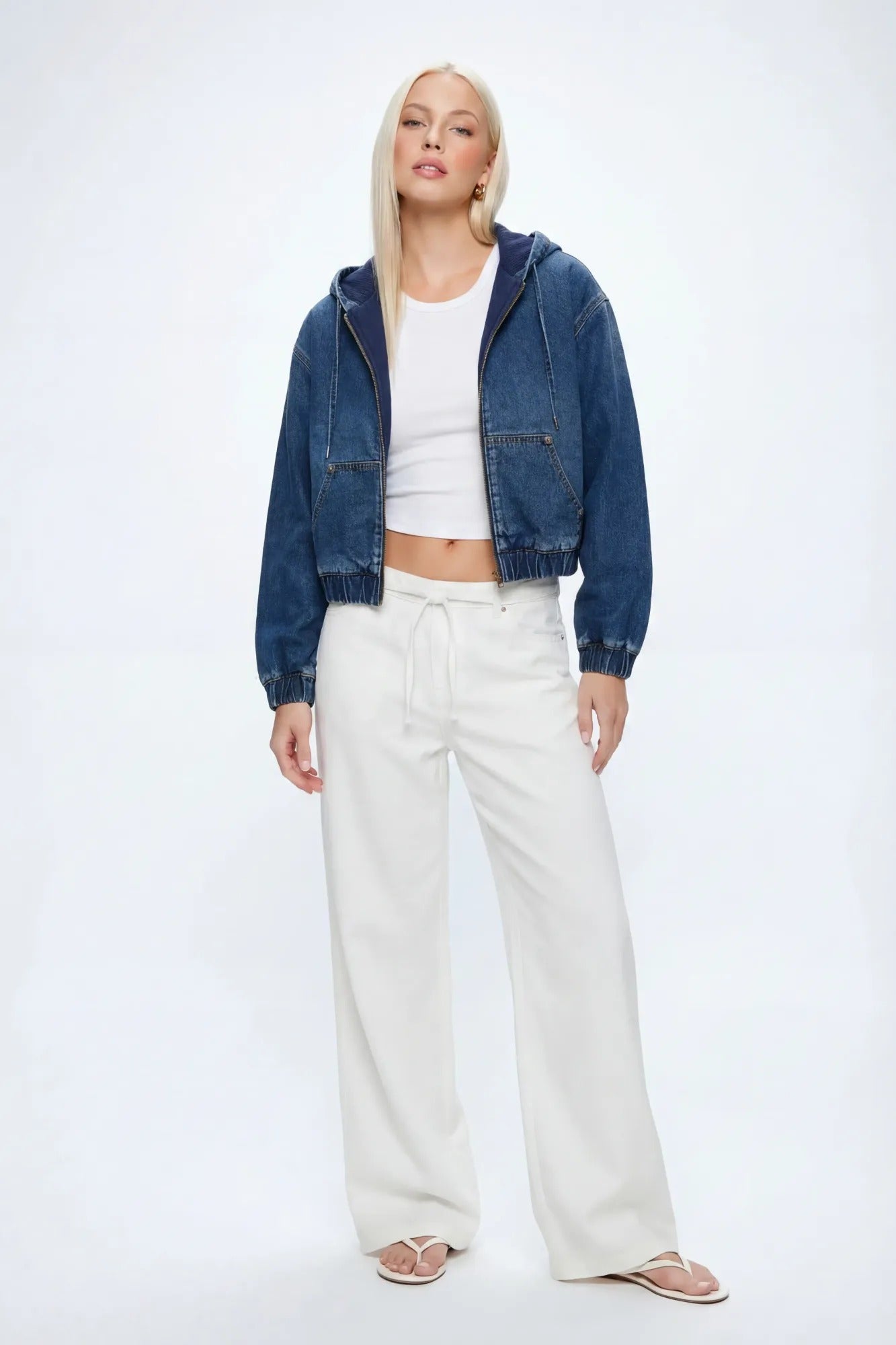 Denim Hooded Jacket