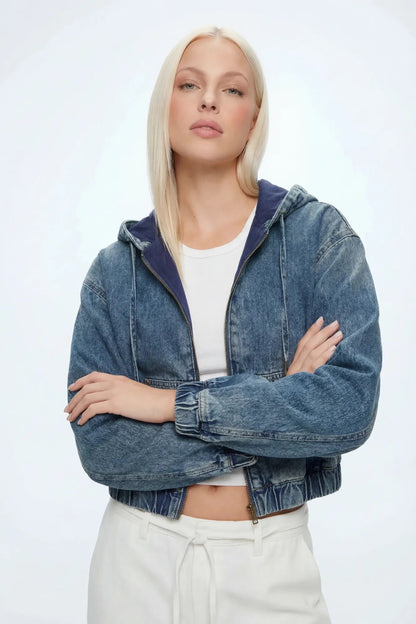 Denim Hooded Jacket