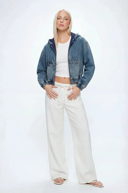 Denim Hooded Jacket