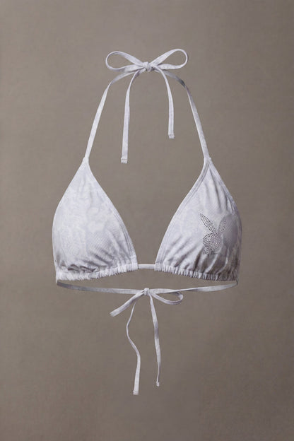 Playboy Rhinestone Triangle Bikini Top