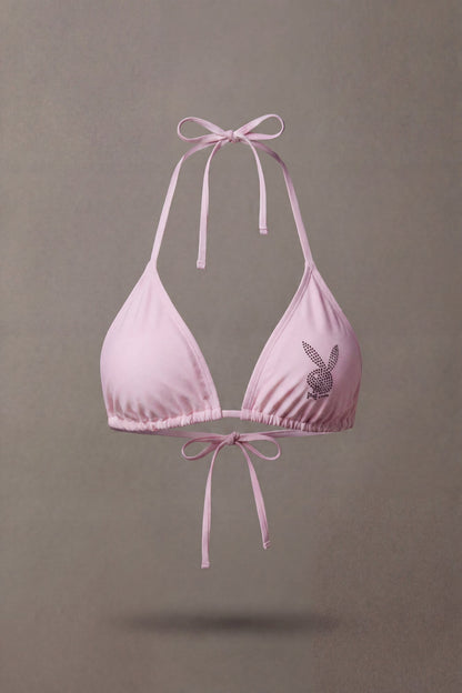 Playboy Rhinestone Triangle Bikini Top