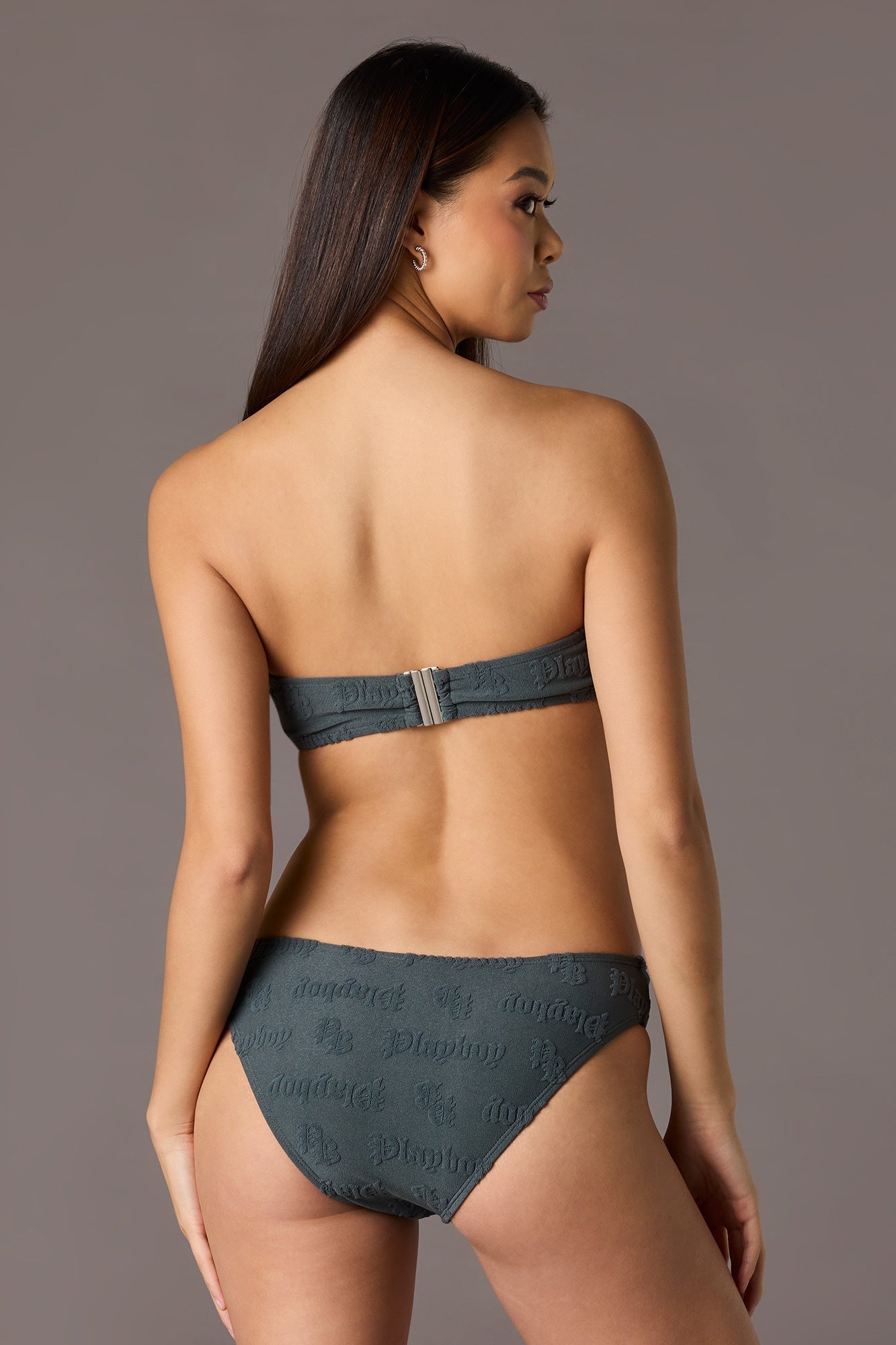 Playboy Embossed Cutout One Piece Swimsuit