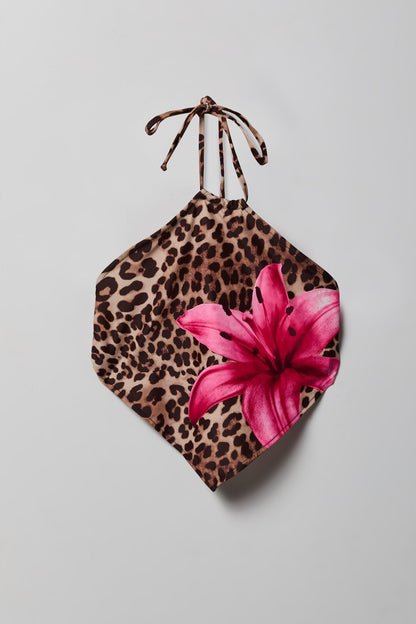 V-Hem Halter Swim Top