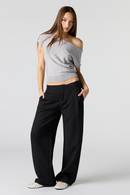 Dolman Short Sleeve Knit Top