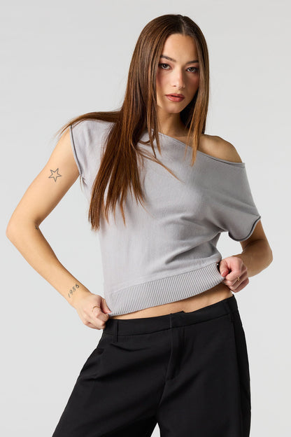Dolman Short Sleeve Knit Top
