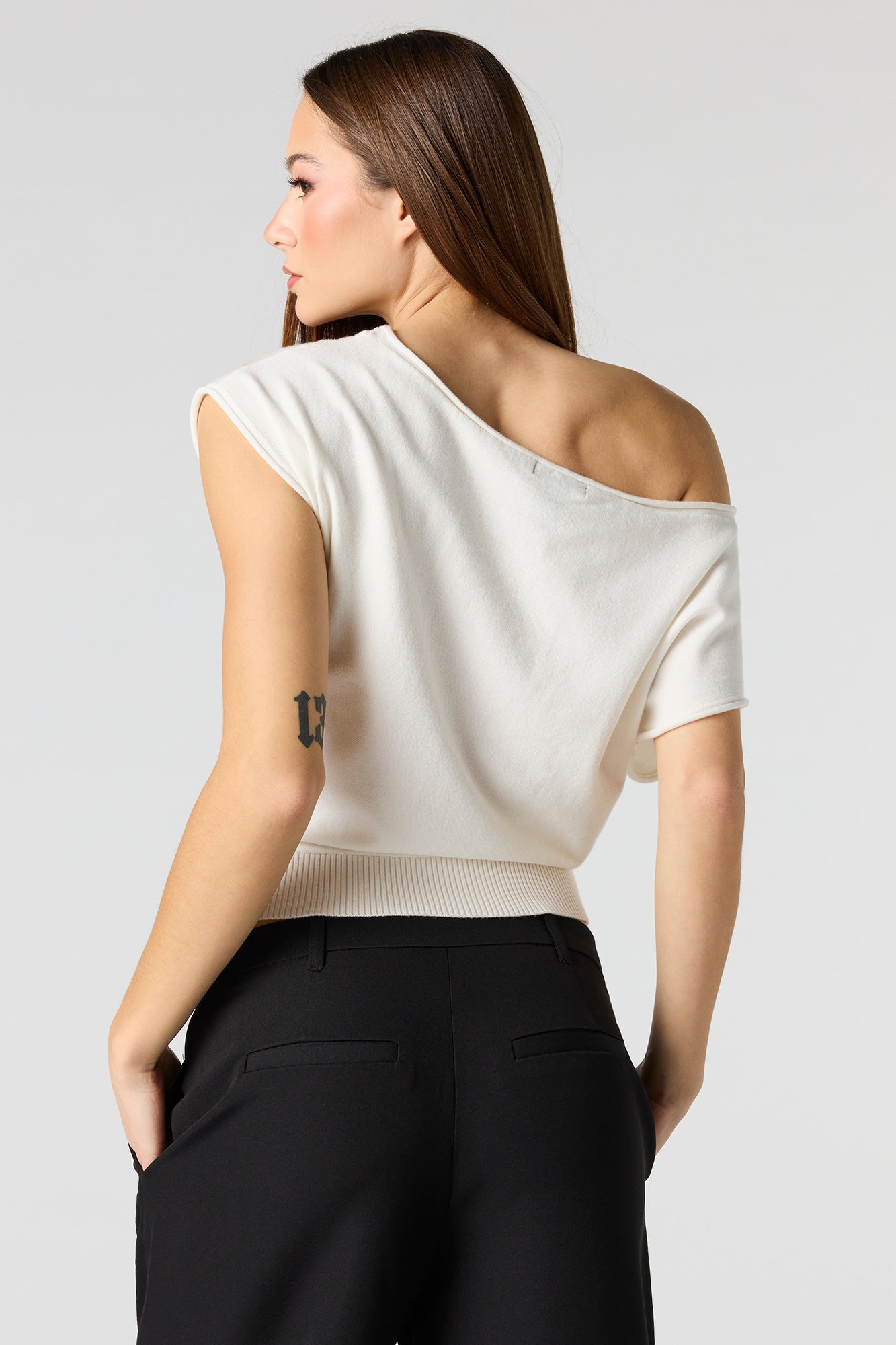 Dolman Short Sleeve Knit Top