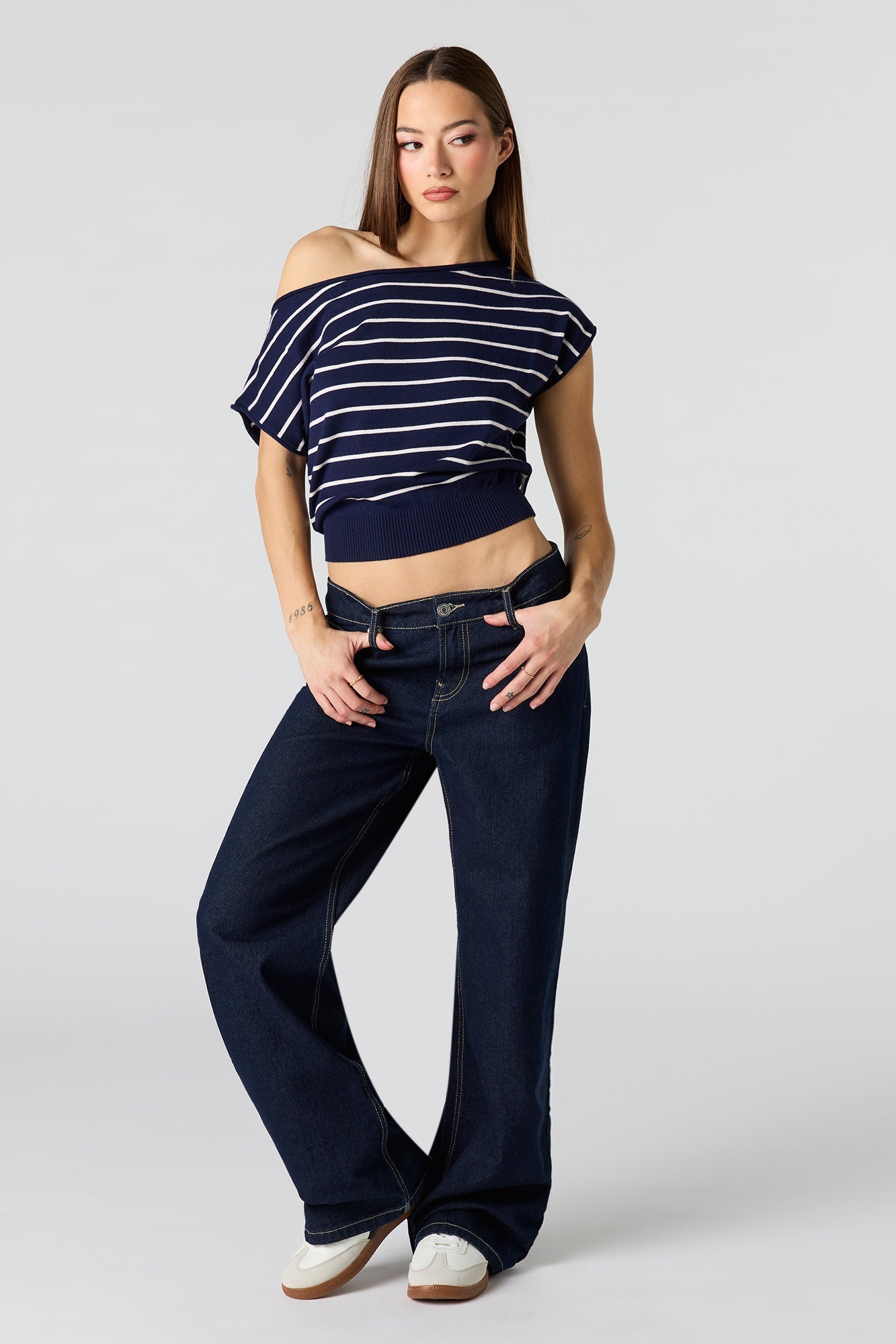 Dolman Short Sleeve Knit Top