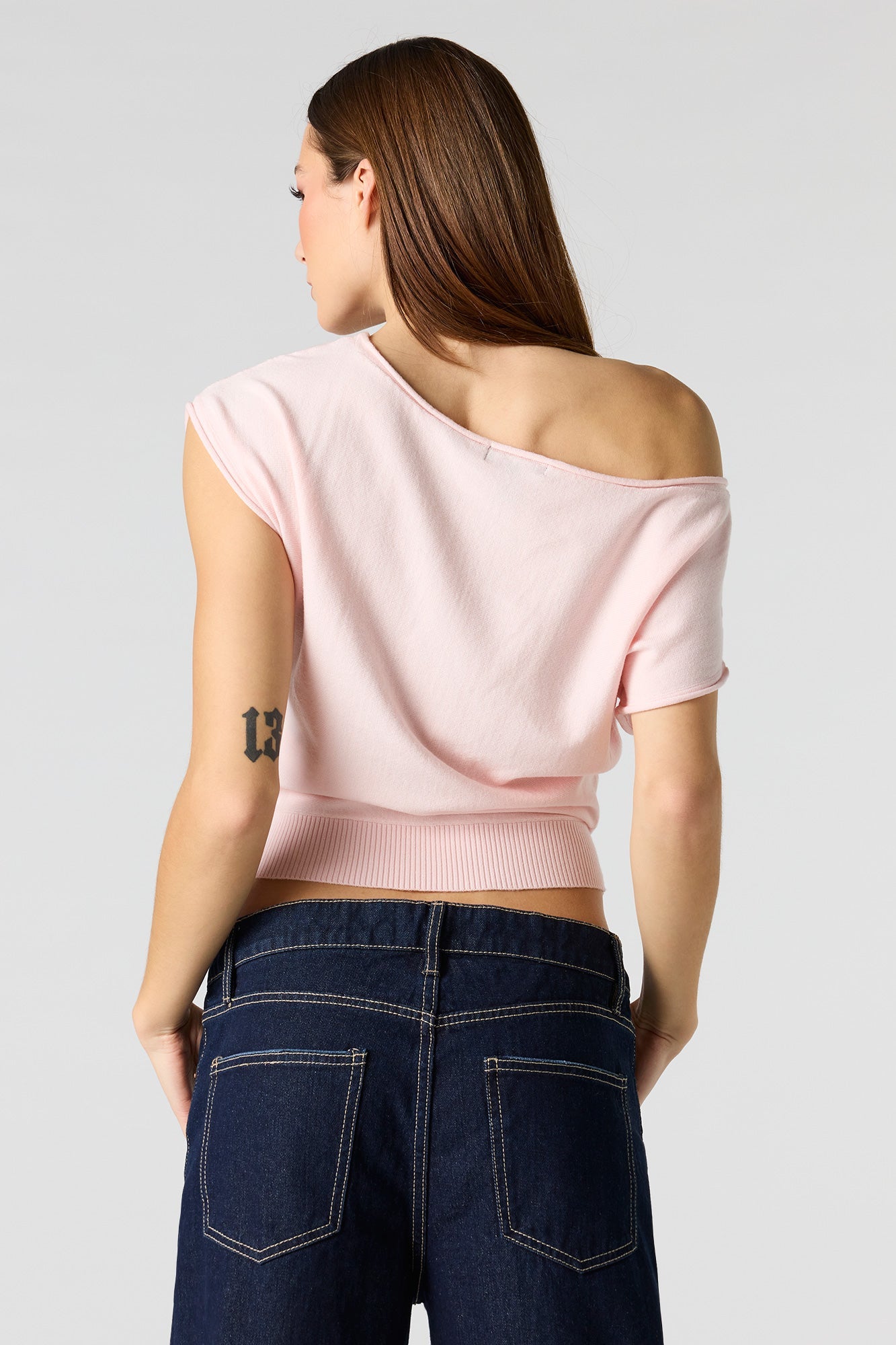 Dolman Short Sleeve Knit Top