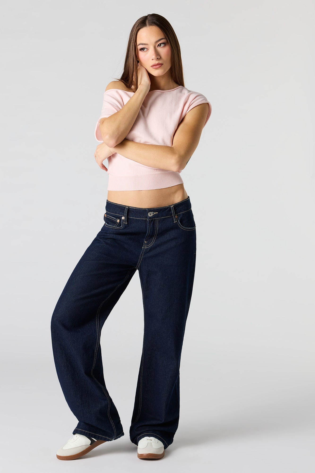 Dolman Short Sleeve Knit Top