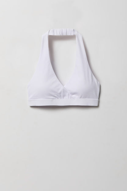Active High Density Surplice Halter Bra