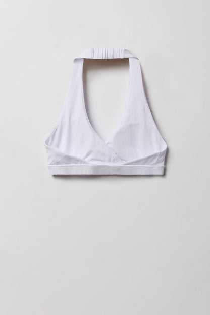 Active High Density Surplice Halter Bra