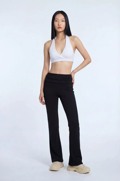 Active High Density Surplice Halter Bra