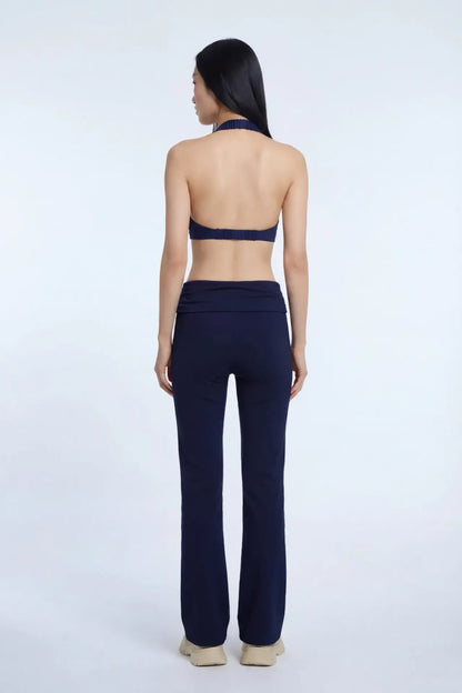 Active High Density Surplice Halter Bra
