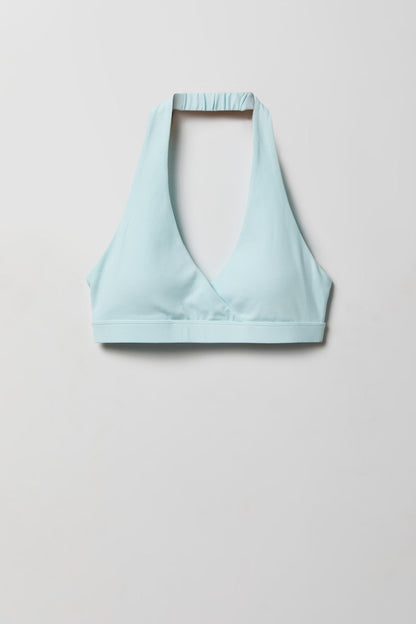 Active High Density Surplice Halter Bra