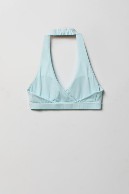 Active High Density Surplice Halter Bra